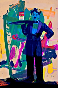 Einzelstck-Hommage-an--Charlie-Chaplin--Abstrakt-Game-100x150-cm