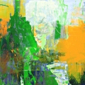 Abstrakt Dream Green Yellow Nr. 29 by Felix von Altersheim