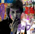 Motiv Bob Dylan Plakativ Collage  by Felix von Altersheim