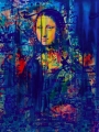 Bild 1 von Motiv Mona Lisa Dadaismus Blau by Felix von Altersheim